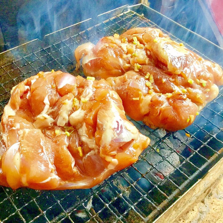 鶏ももの薬味焼き♩(BBQやホットプレートで)